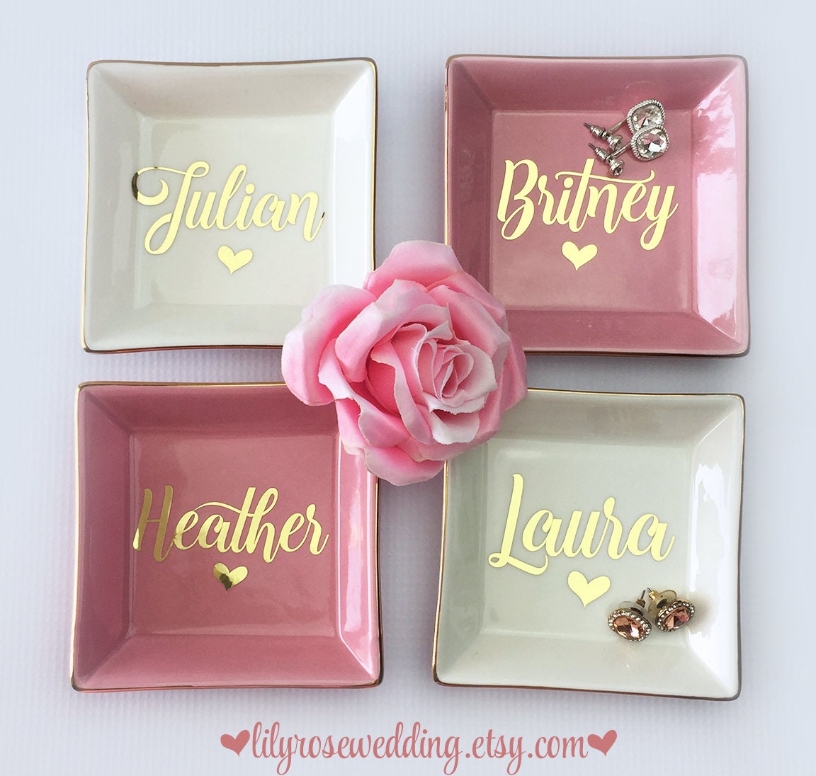 Bridesmaid Gifts Bride Gift Personalized Jewelry Dish Etsy