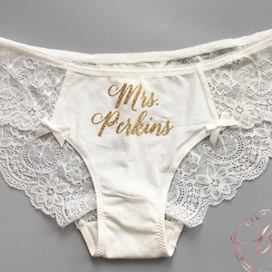 Personalized Panties, Custom Underwear, Bride Panties, Bridal Shower Gift, Mrs Panties, Personalized  Underwear, Bachelorette, Bride Gift