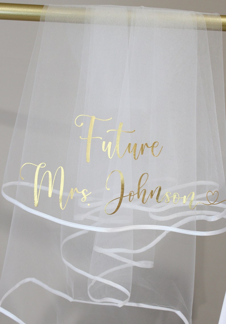 Bachelorette Veil, Bride Veil, Custom Veil, Future Mrs Veil, Personalized Veil, Custom Veil and Sash, Bride to Be Veil, Bridal Shower Veil image 6