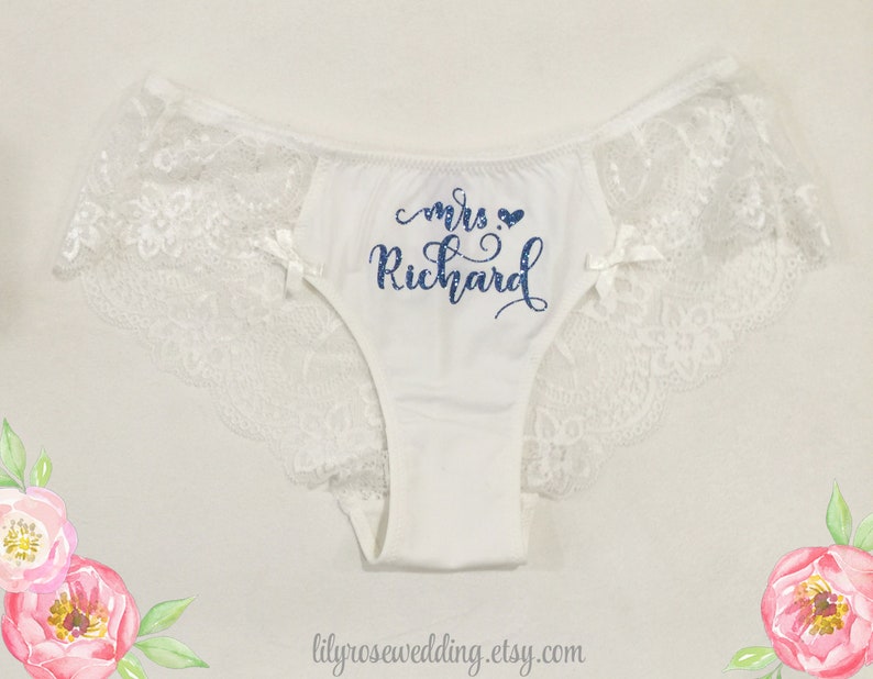 Personalized Panty Bride Panty Bridal Shower Gift Panties Etsy