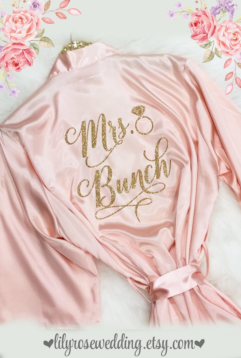 Bridesmaid Robes, Bridesmaid Gifts, Bride Robe, Personalized Robes, Bridal Party Robes, Silk Robes, Bride Gift, Robes image 8