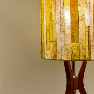 Yellow Banana Paper Lampshade – Artisan-Made | Two Styles: Uniform or Irregular | Sustainable Lighting | Optional Base