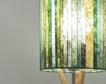 Banana Fiber Paper Lampshade | Green | Handmade Sustainable Lighting | 20x25 cm