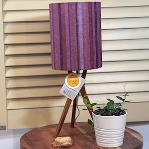 Banana Paper Table Lamp: Little Houses Luminary, Handmade Sustainable Lighting