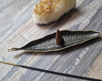 Leaf Incense holder, leaf jewellery tray