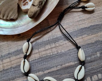 Cowrie shell anklet, shell anklet