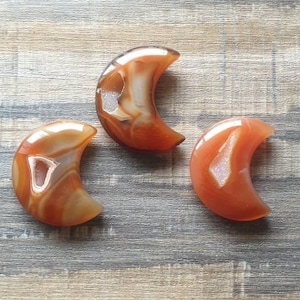 Carnelian Moon, Carnelian Druzy Moon, Crystal moon, Gemstone moon, Druzy carnelian moon, druzy moon, moon lover