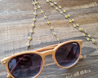 Daisy chain glasses/sunglasses holder, sunglasses holder, glasses strap, sunglasses strap, sunglasses chain, sunglasses cord