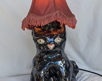 cat lamp with lampshade