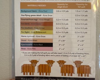 Cattle Call A Highland Coo Quilt Pattern
