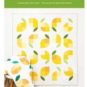 Memi's Lemons Runner, Baby, Throw, Queen Quilt Pattern By Fran Gulick Of Cotton And Joy
