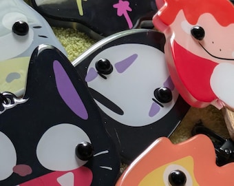Ghibli Character Ice Cream Keychain: 90s Anime Popsicle Charm