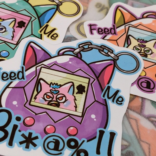 Feed Me Furb Tamagotchi Sticker - 90s Nostalgia - Vinyl Sticker - Water Resistant - UV Protected