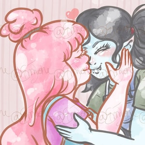 Bubbline Art Print: Adventure Time Fan Art (8.5x11in)