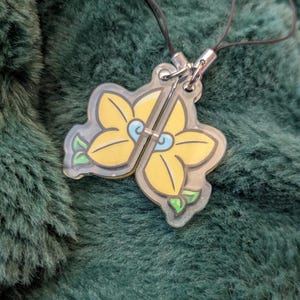 Friendship - Love - Matching - Kingdom Hearts - KH - Paopu Fruit - Wooden Charm - Magnetic Acrylic - Keychain - Phone Strap - Couple