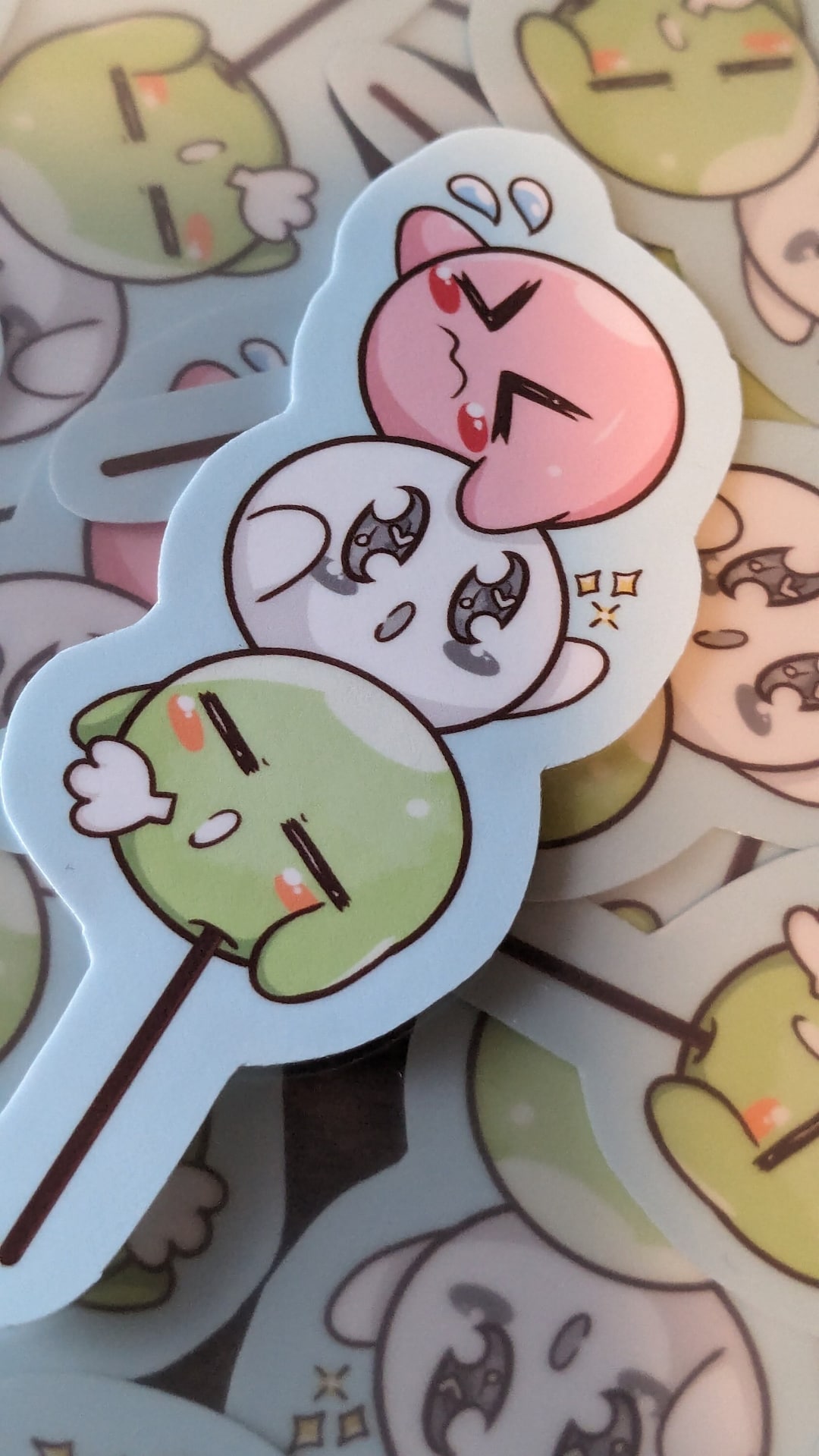 Dango Sticker Kirby Dango Vinyl Sticker - Dango Treat - Food Theme - Water Resistent ...