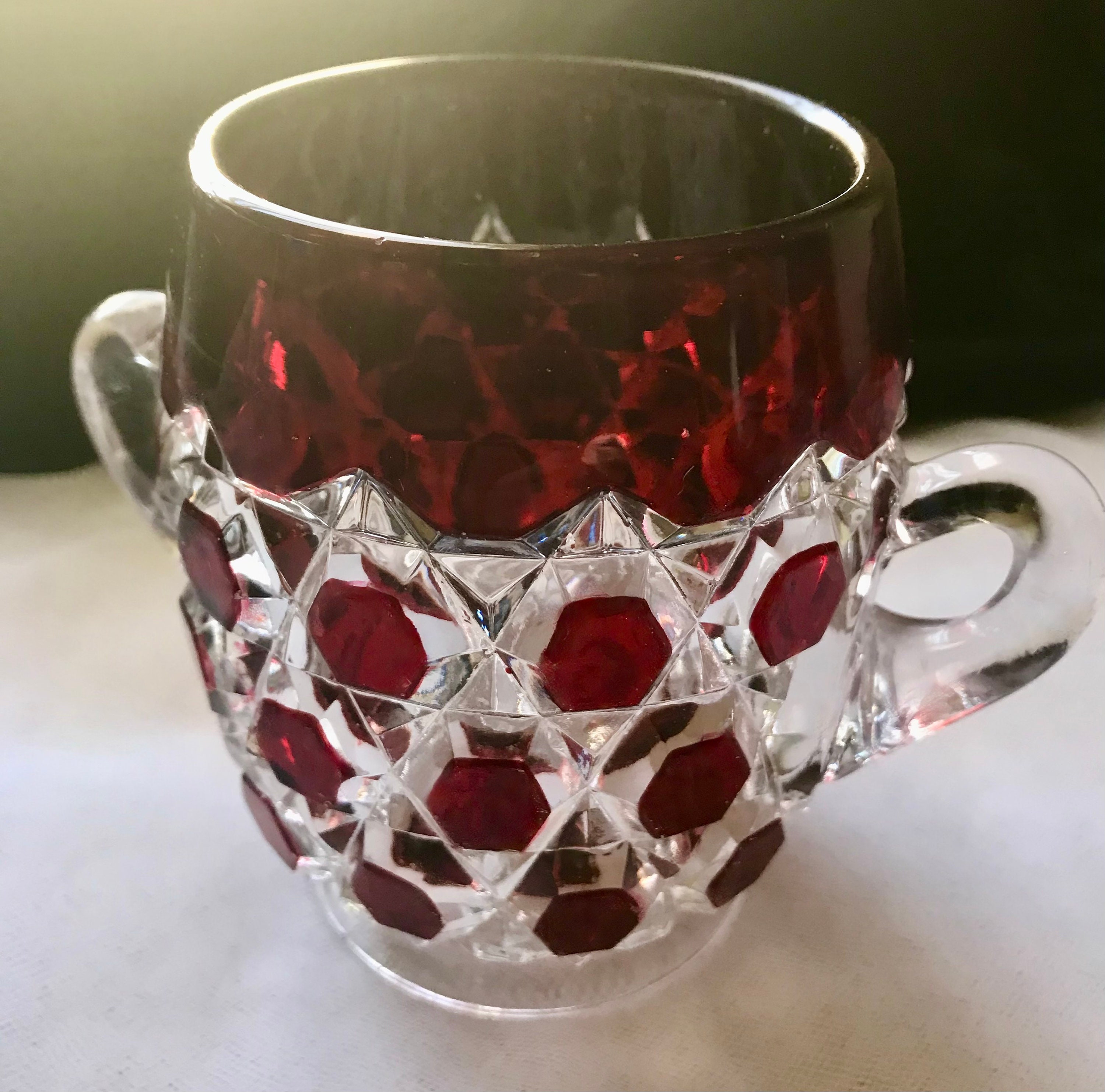Antique EAPG C. 1890 Ruby Flash EAPG Doyle # 250 Spooner - Etsy