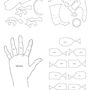 Plantilla PDF de manos de Iron Man