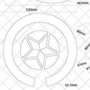 Captain America Shield - A4 & Letter PDF-Vorlage (druckfertig)