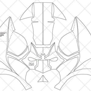 Bale Bat Cowl Mask Template A4 & Letter Size Ready to Print PDF ...