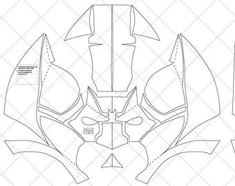 Bale Bat Cowl Mask Template - A4 & Letter Size Ready to Print PDF Template