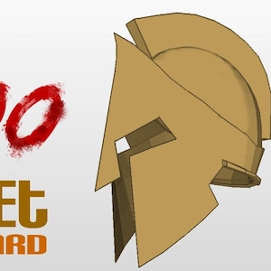 Spartaanse koning Leonidas-helm: pdf-sjabloon A4- en Letter-formaat (klaar om af te drukken)