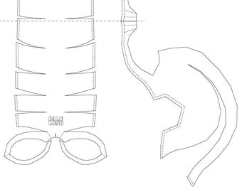 Captain America version 1, Red Guardian Mask Helmet - A4 & Letter Size PDF Template (Ready to Print)