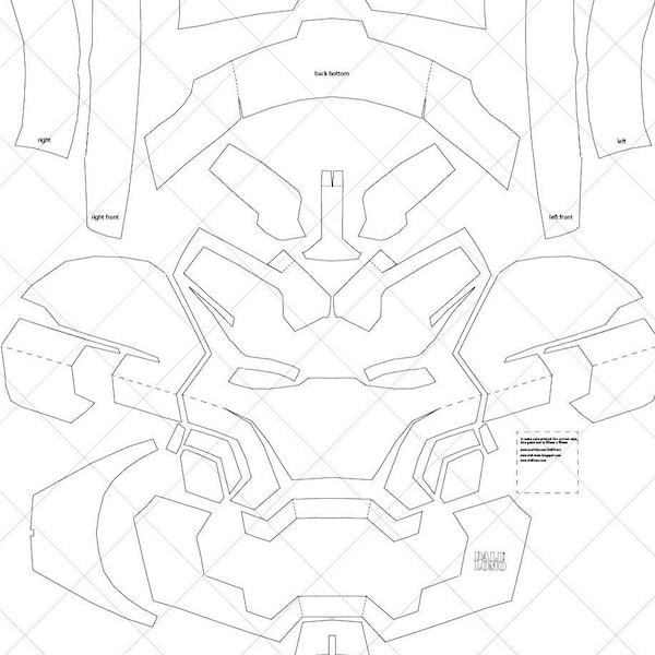 Iron Man Mark 42 Helmet - A4 & Letter Size PDF Template (Ready to Print)