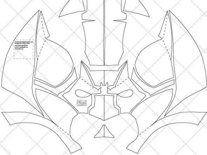 Dark Knight Batman Mask Template NO instruction | Etsy