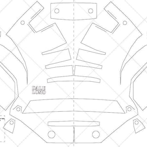 May include: A black and white line drawing of a helmet with the text "DALI LOMO" printed on the front. The helmet is designed to be cut out and assembled.