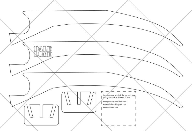 Wolverine Claws PDF Template image 2