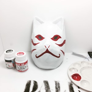 Japanese Dog Folk Mask - A4 & Letter Size Ready to Print PDF Paper Template