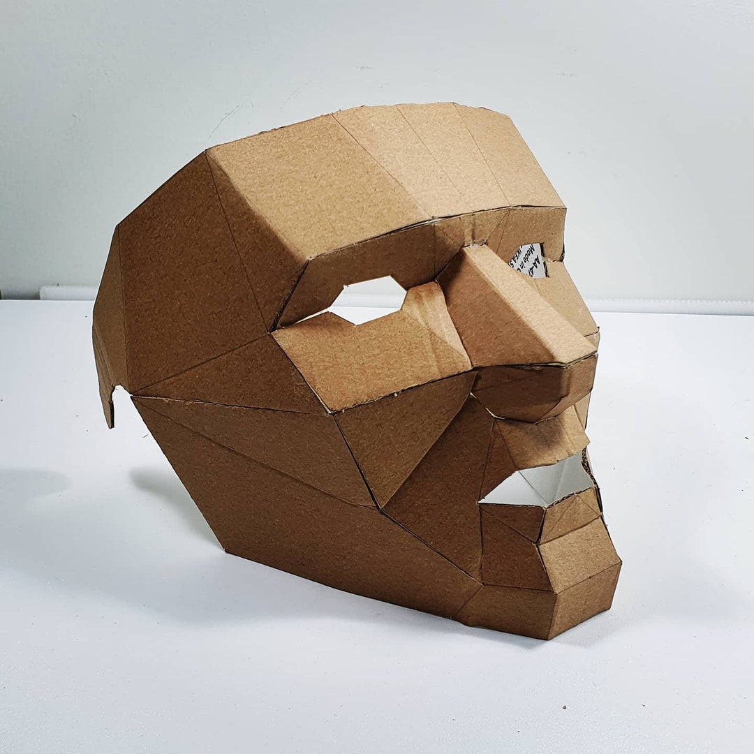 Low Poly Man Mask A4 & Letter Size Ready to Print PDF Template - Etsy