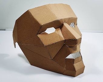 Low Poly Face Mask - A4 & Letter Size Ready to Print PDF Template