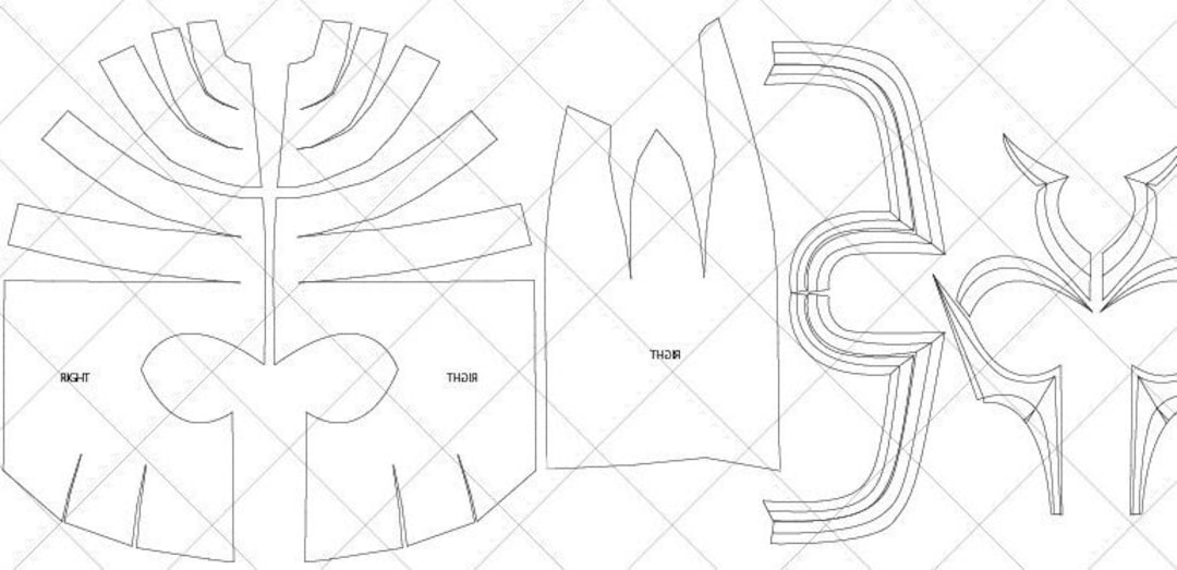 O Cosplay Helm Pattern A4 & Letter Size PDF Template ready to