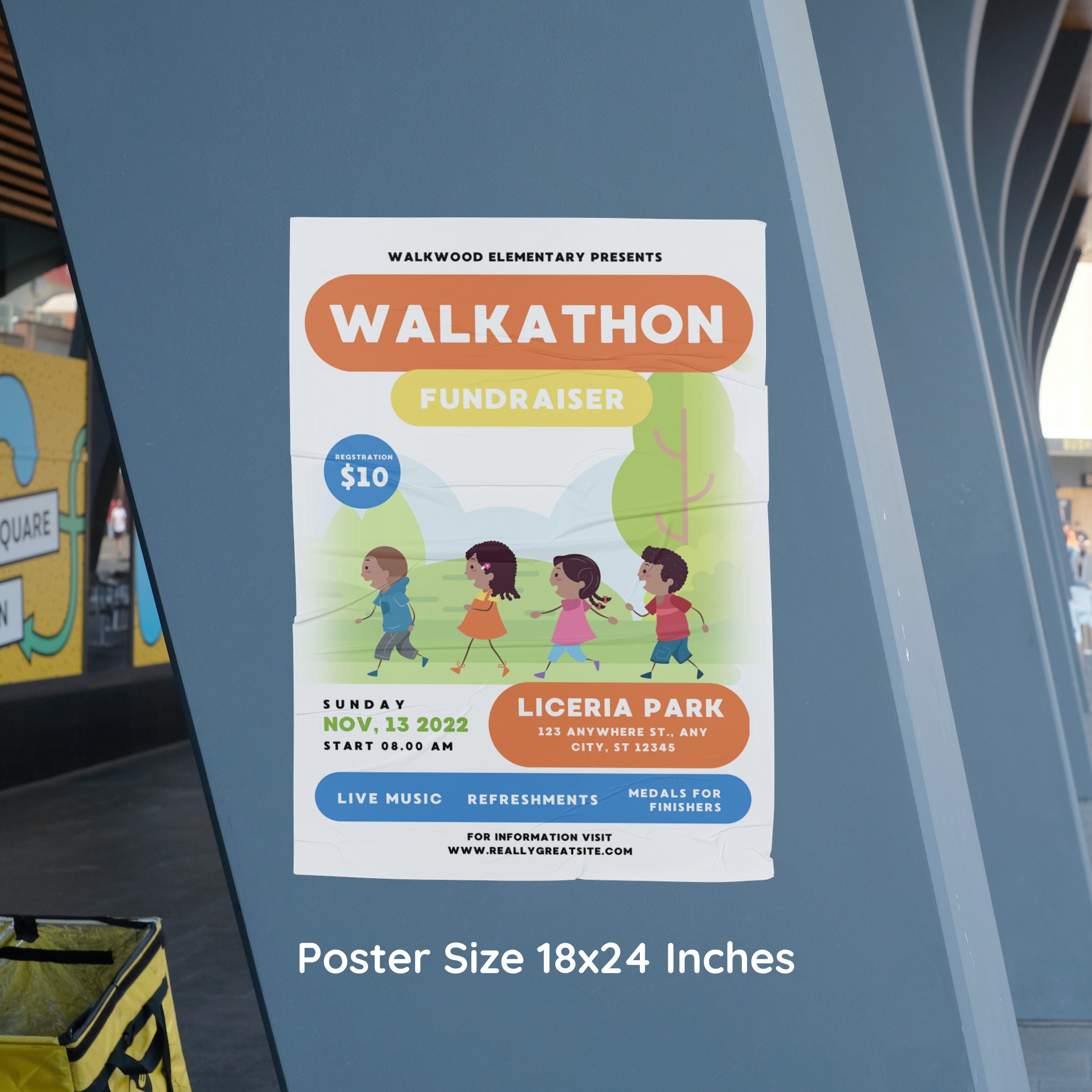 EDITABLE Walkathon Fundraiser Template Bundle Includes Poster, Flyer EDITABLE Walkathon Fundraiser Template Bundle Includes Poster, Flyer
