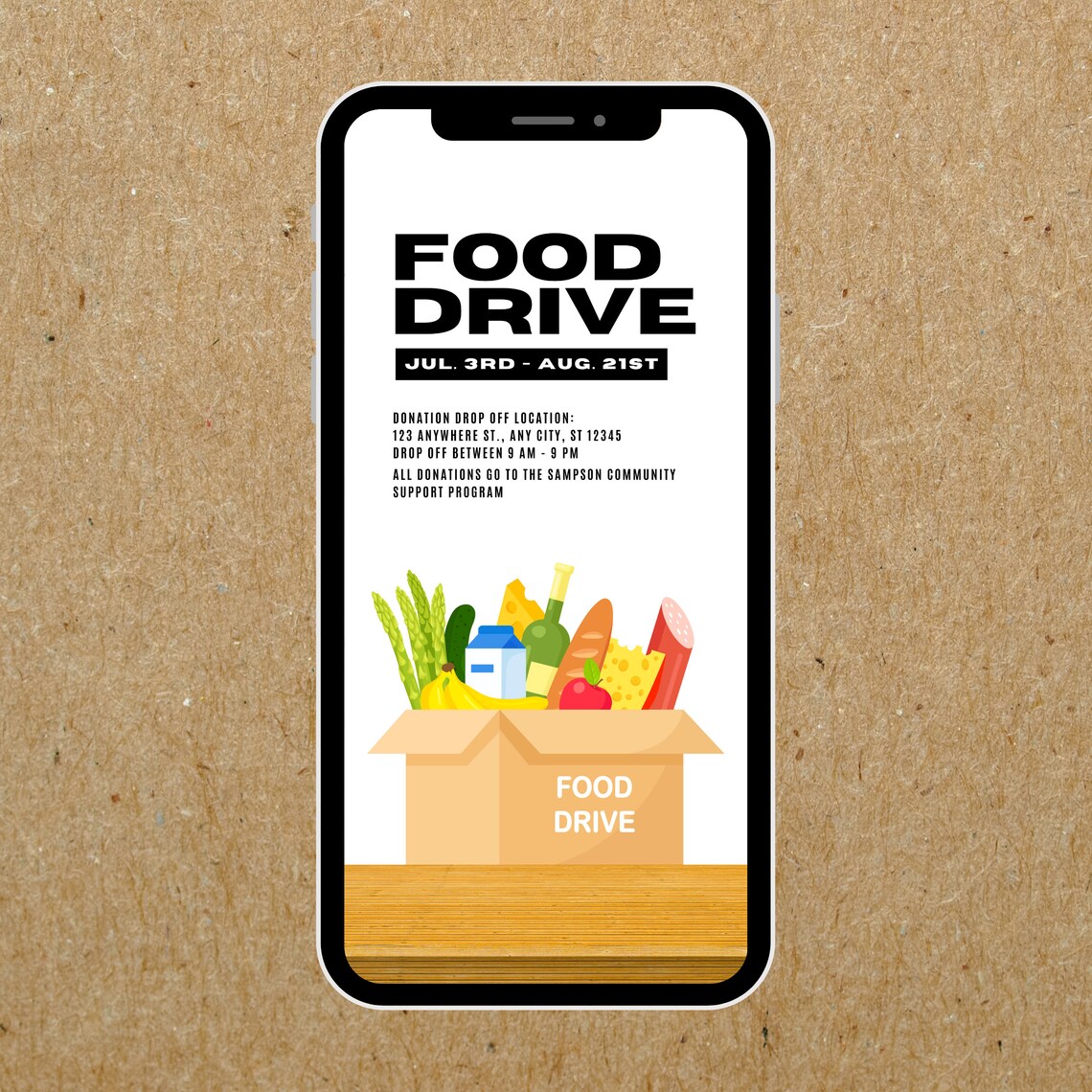 EDITABLE Food Drive Printables Includes Flyer Poster and - Etsy