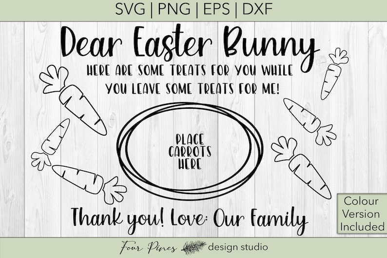 Download Dear Easter Bunny Love Our Family Two Files Included v.1 ...