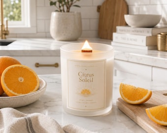 Citrus Soleil Candle | Citrus & Vanilla Candle | Orange Pineapple Coconut Candle | Summer Candle |  Hand Poured Candle