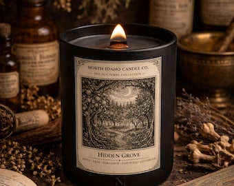 Hidden Grove Candle | The Nocturne Collection | Apple Pear Bergamot Patchouli Cedarwood | Orchard Candle | Woodsy Fruit Candle
