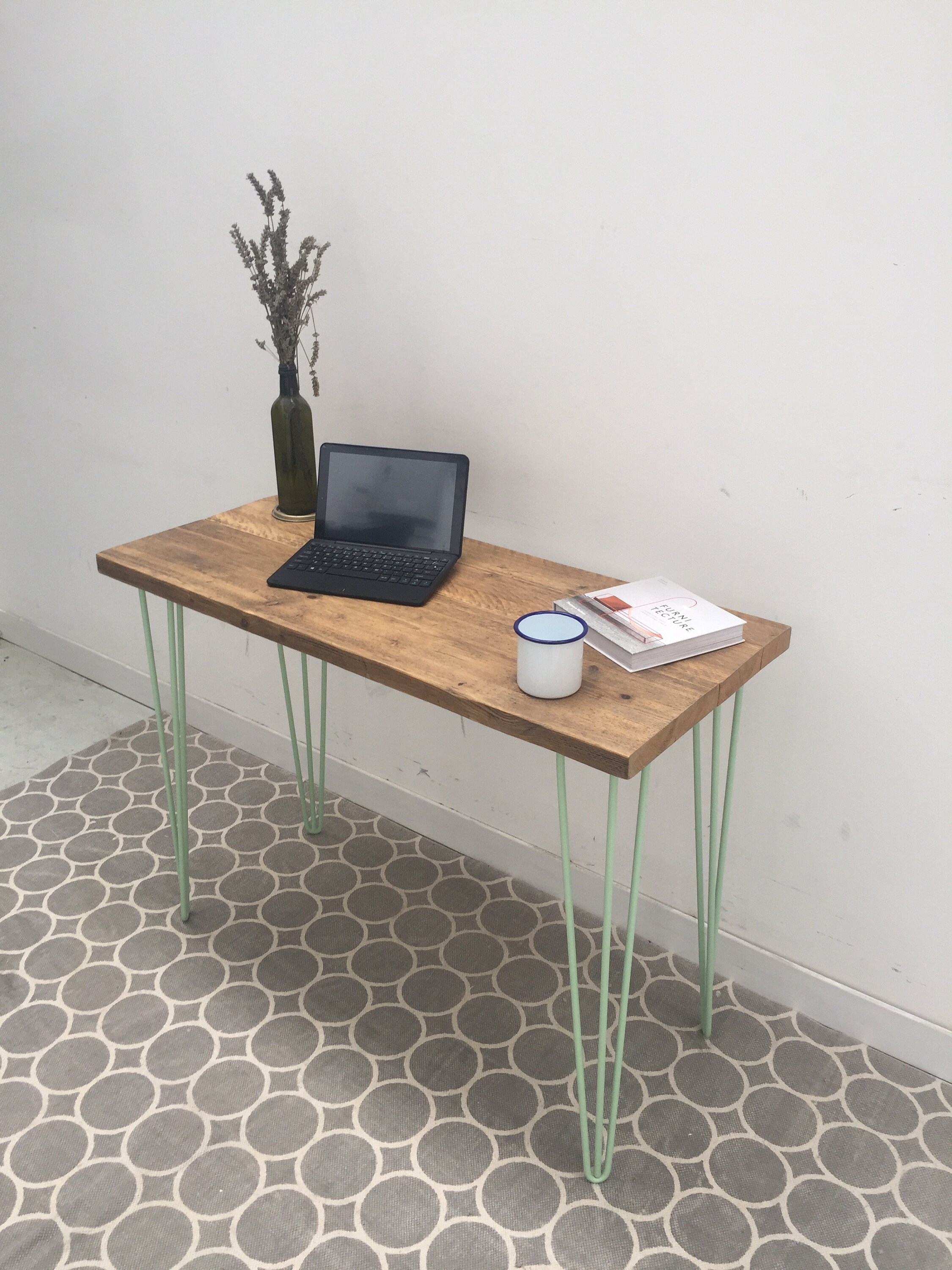 Hairpin Leg Reclaimed Wood Industrial Desk Etsy