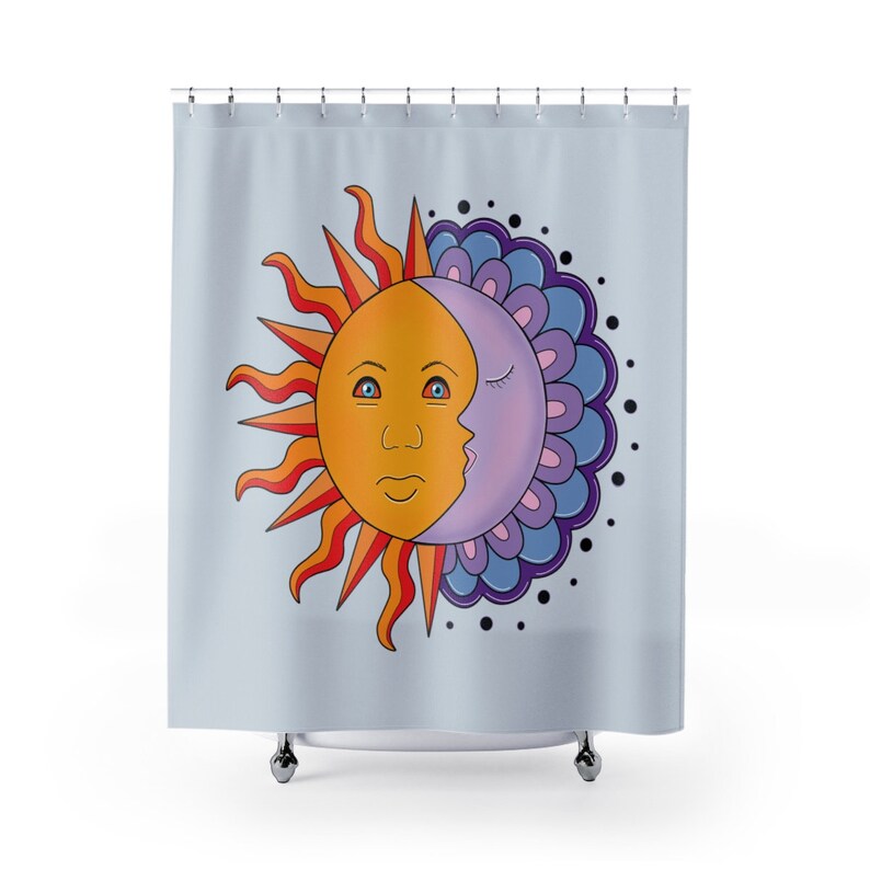 Sun And Moon Collection Shower Curtains Sun And Moon Collection Shower Curtains