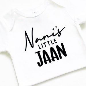 Nani's little jaan bodysuit, t-shirt, new baby boy girl, outfit clothes, cute funny, Eid Ramadan, baby shower gift, Islamic, Masi Mamu Dadi