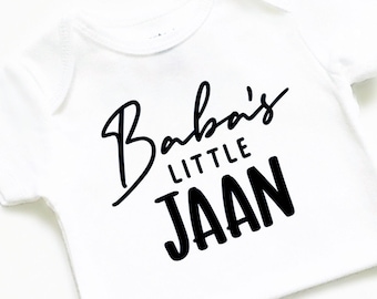 Jaan bodysuit, Nana, Nani, Dada, Dadi, Ammi, Mommy, Daddy, Baba, Abu, heart, love, baby shower gift, take home outfit, baby boy girl, cute
