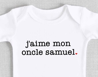 I love my uncle oncle bodysuit, T-shirt tee, j’aime, aunt, aunty, auntie, Father’s Day, baby shower gift, boy girl, clothes outfit, French