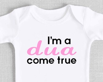 Ik ben een Dua come true bodysuit, islamitisch geschenk, Bismillah, Eid, Ramadan, Aqiqah, moslim, Salah, gebed, dua, baby jongen, baby meisje, baby cadeau