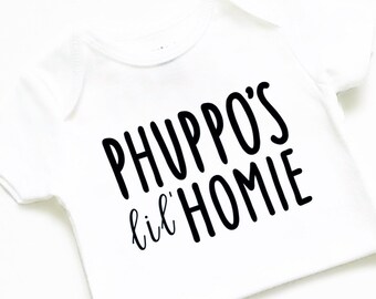 Phuppo’s custom lil homie © bodysuit, Aunty’s Auntie’s Aunt Uncle, T-shirt, personalized gift, baby boy girl, cute clothes, Khala Masi, Desi