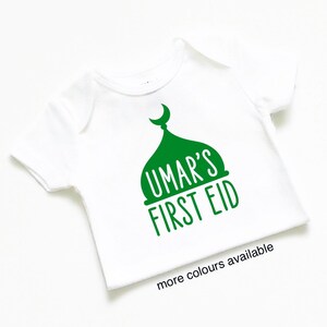 My first 1st Eid bodysuit, Ramadan Kareem, Mubarak, Happy Eid, personalized baby clothes, girl, boy, Eidi, baby gift, shirt, Islamic, Muslim