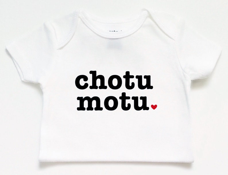 Chotu motu baby bodysuit, baby outfit, girl boy, cute clothes, funny, T-shirt, Muslim Islamic, gift, Desi, Hindi Urdu India Indian Pakistani image 2