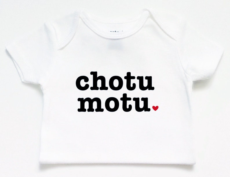 Chotu motu baby bodysuit, baby outfit, girl boy, cute clothes, funny, T-shirt, Muslim Islamic, gift, Desi, Hindi Urdu India Indian Pakistani image 1